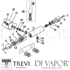 Trevi Link Exposed Thermostatic Shower Valve Spare Parts - IDL DV 356